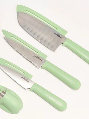 Good Housekeeping Set of 3 Kitchen Knives With Sharpener - k90094